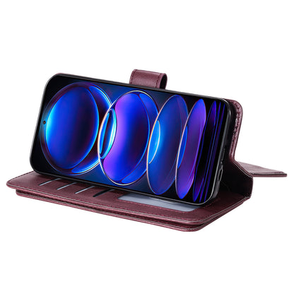 Leather Case for Xiaomi Poco X5 Pro 5G /  Xiaomi Redmi Note 12 Pro Speed 5G / Note 12 Pro 5G KT Multi-functional Series-1 10 Card Slots Phone Cover