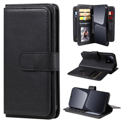 KT Multi-functional Series-1 for Xiaomi 13 Pro 5G Leather Case Stand Wallet Phone Cover with 10 Card Slots