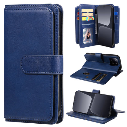 KT Multi-functional Series-1 for Xiaomi 13 Pro 5G Leather Case Stand Wallet Phone Cover with 10 Card Slots