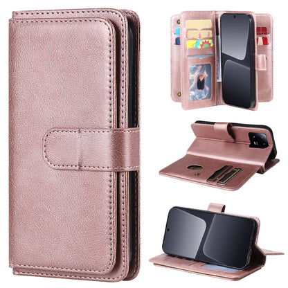 KT Multi-functional Series-1 for Xiaomi 13 Pro 5G Leather Case Stand Wallet Phone Cover with 10 Card Slots