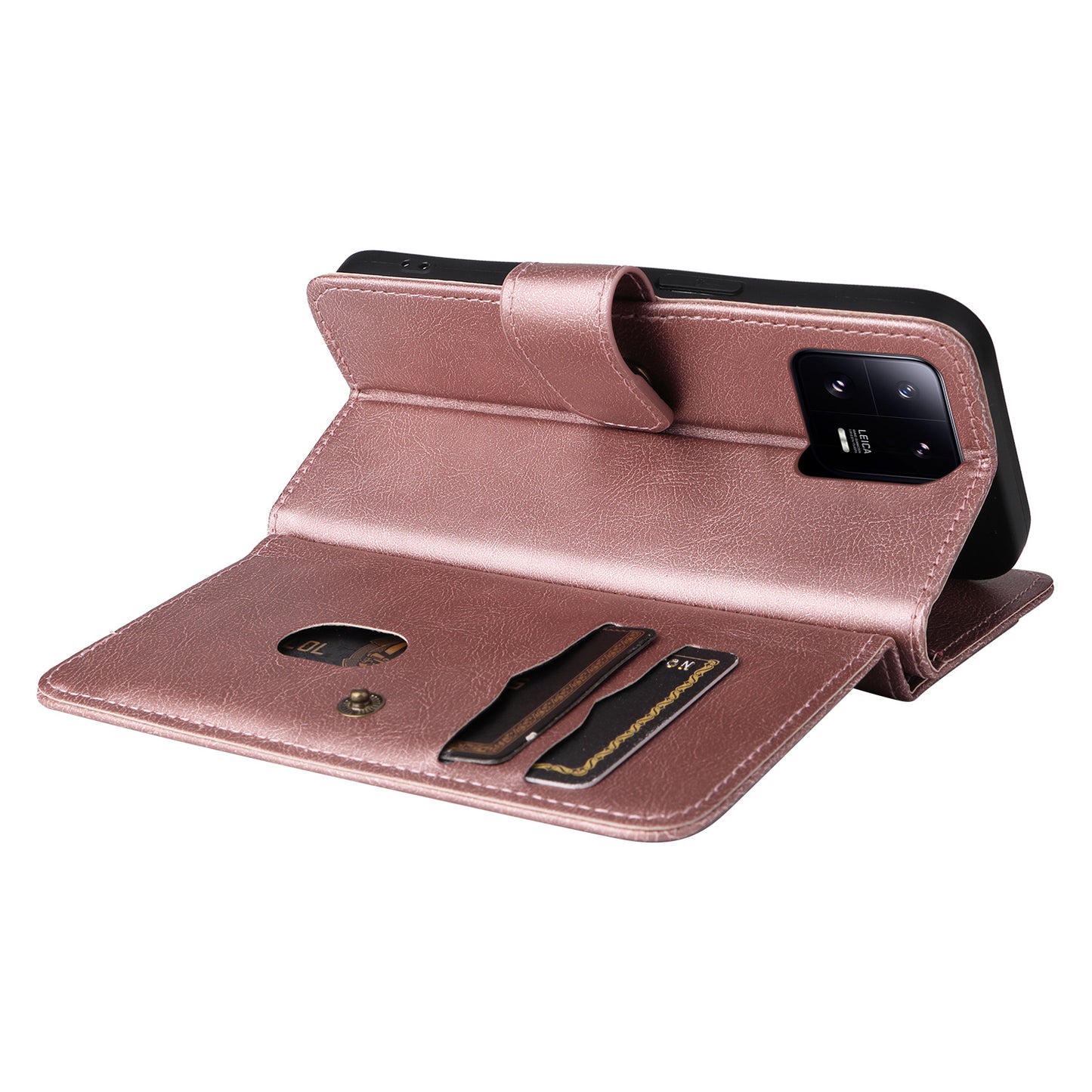 KT Multi-functional Series-1 for Xiaomi 13 Pro 5G Leather Case Stand Wallet Phone Cover with 10 Card Slots