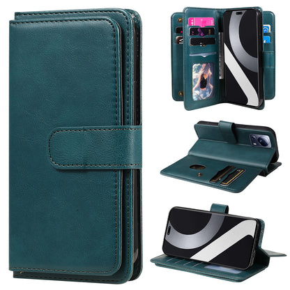 KT Multi-functional Series-1 for Xiaomi 13 Lite / Civi 2 5G Wallet Phone Cover 10 Card Slots Leather Stand Case