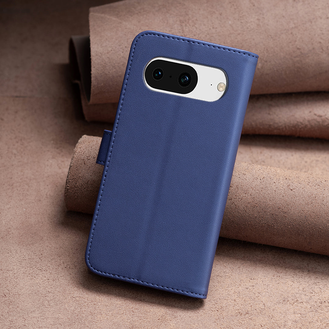 BINFEN COLOR BF17 For Google Pixel 8 Leather Stand Case Cell Phone Wallet Protective Cover