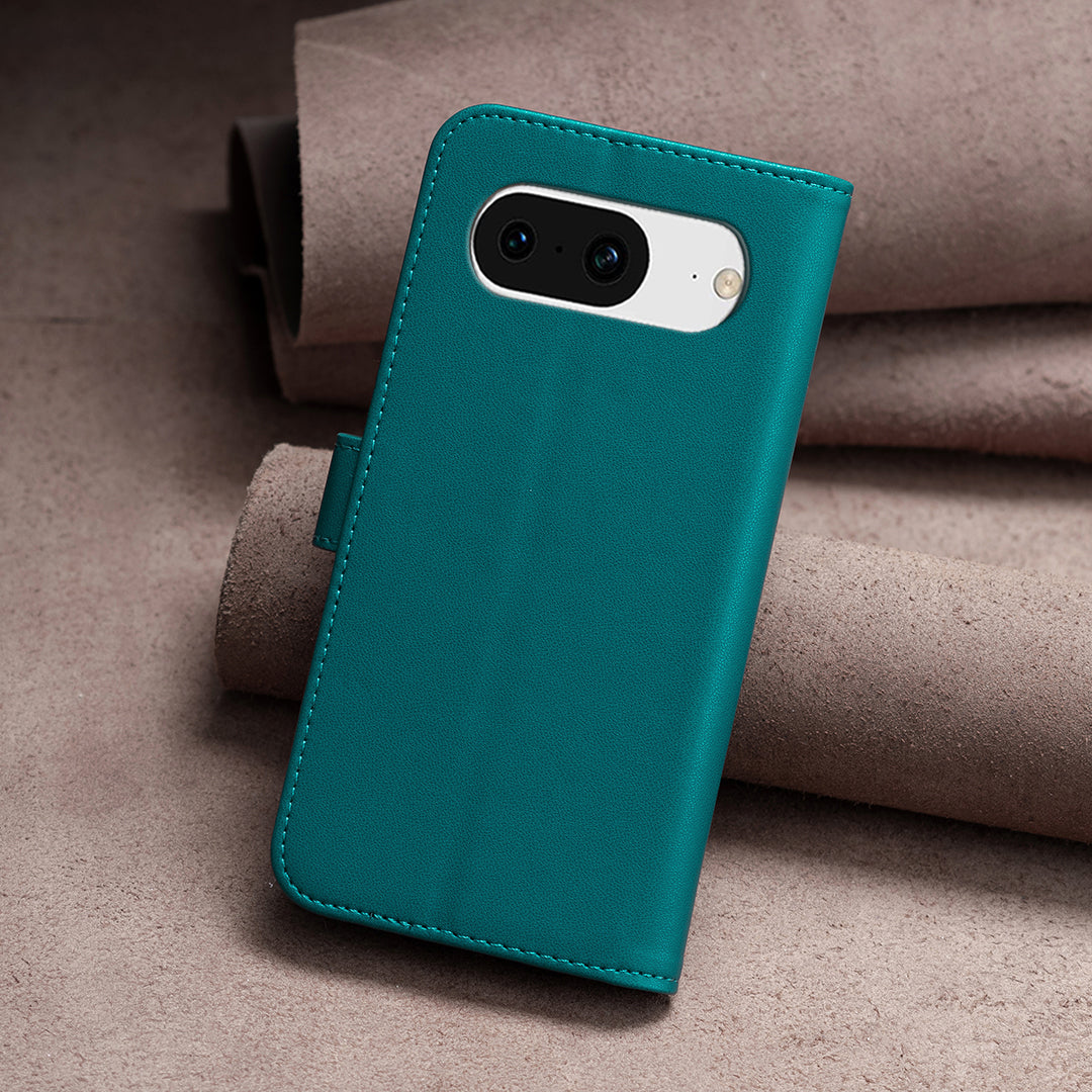 BINFEN COLOR BF17 For Google Pixel 8 Leather Stand Case Cell Phone Wallet Protective Cover