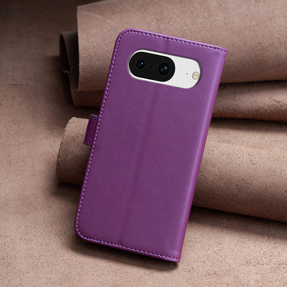 BINFEN COLOR BF17 For Google Pixel 8 Leather Stand Case Cell Phone Wallet Protective Cover