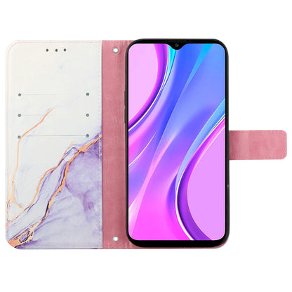 For Xiaomi Redmi Note 12S 4G YB Pattern Printing Leather Series-6 Phone Cover Stand Wallet Marble Pattern Phone Case