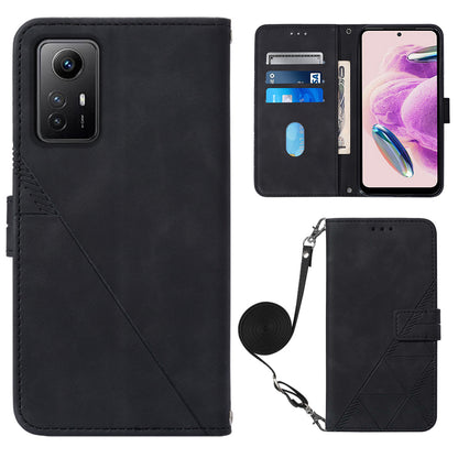YB Imprinting Series-2 For Xiaomi Redmi Note 12S 4G Leather Phone Cover Cell Phone Stand Wallet Case