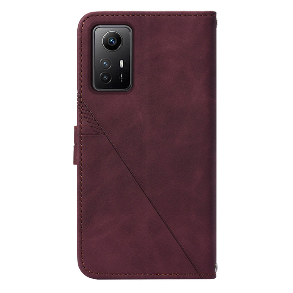 YB Imprinting Series-2 For Xiaomi Redmi Note 12S 4G Leather Phone Cover Cell Phone Stand Wallet Case