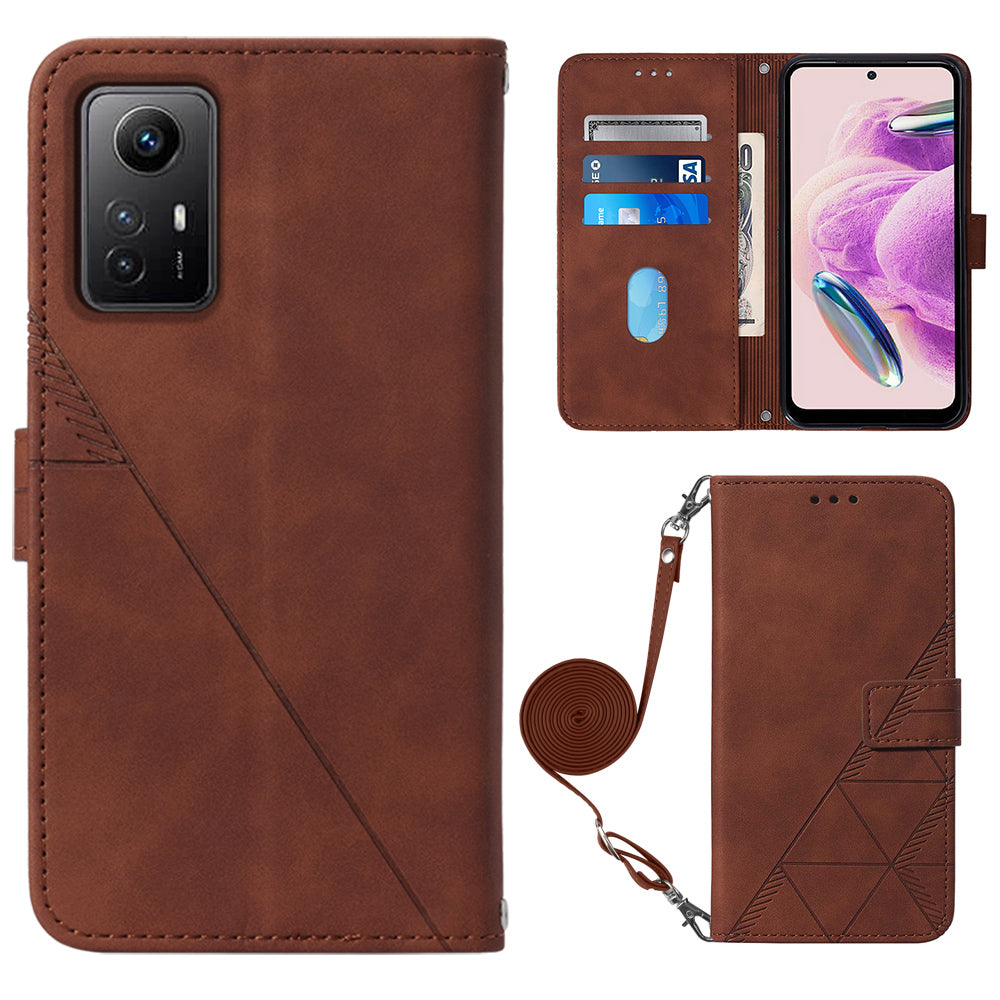 YB Imprinting Series-2 For Xiaomi Redmi Note 12S 4G Leather Phone Cover Cell Phone Stand Wallet Case