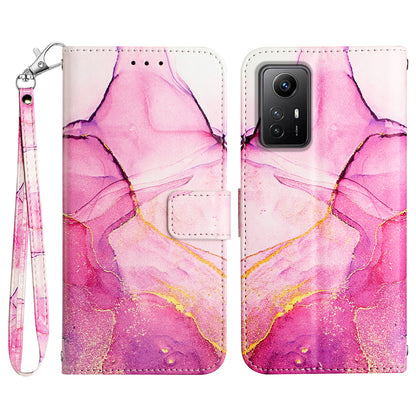 For Xiaomi Redmi Note 12S 4G YB Pattern Printing Leather Series-5 Wallet Phone Case Leather Stand Cover