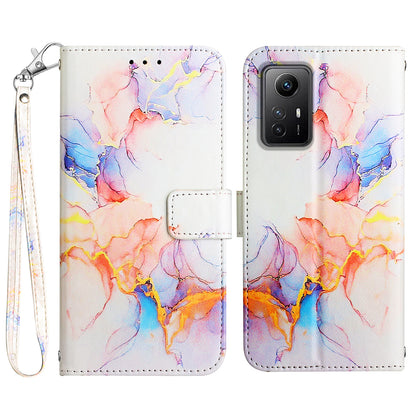For Xiaomi Redmi Note 12S 4G YB Pattern Printing Leather Series-5 Wallet Phone Case Leather Stand Cover