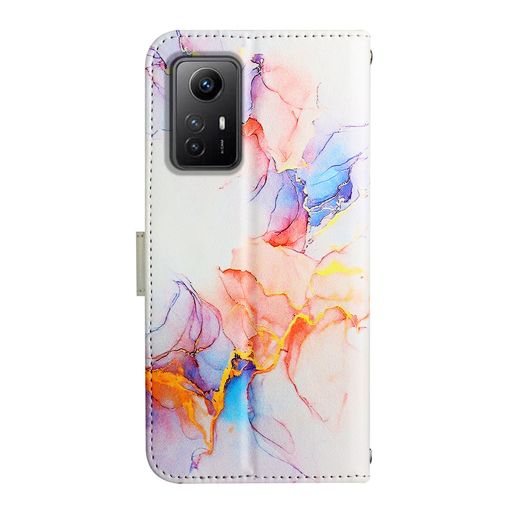 For Xiaomi Redmi Note 12S 4G YB Pattern Printing Leather Series-5 Wallet Phone Case Leather Stand Cover