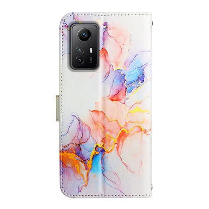 For Xiaomi Redmi Note 12S 4G YB Pattern Printing Leather Series-5 Wallet Phone Case Leather Stand Cover