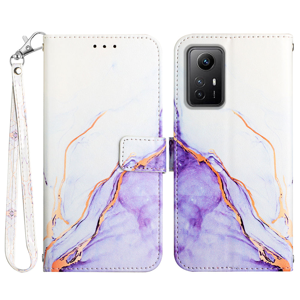 For Xiaomi Redmi Note 12S 4G YB Pattern Printing Leather Series-5 Wallet Phone Case Leather Stand Cover