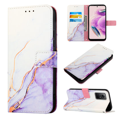 For Xiaomi Redmi Note 12S 4G YB Pattern Printing Leather Series-5 Wallet Phone Case Leather Stand Cover