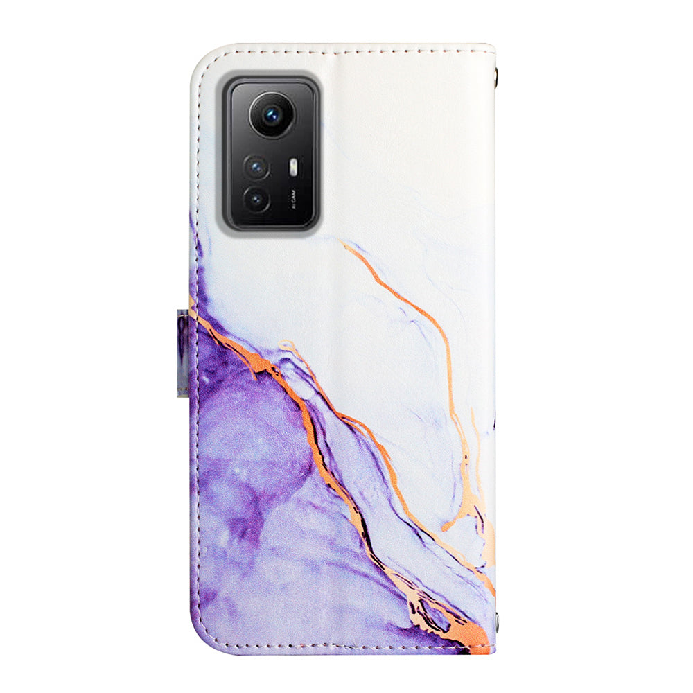 For Xiaomi Redmi Note 12S 4G YB Pattern Printing Leather Series-5 Wallet Phone Case Leather Stand Cover