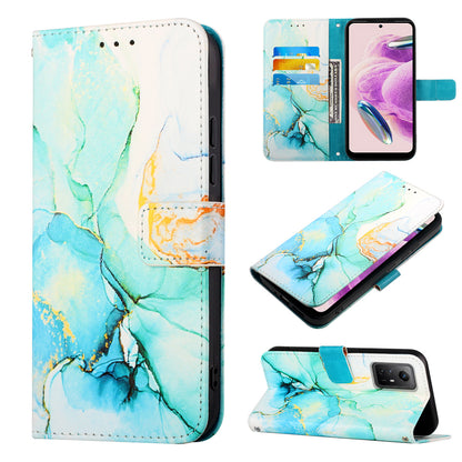 For Xiaomi Redmi Note 12S 4G YB Pattern Printing Leather Series-5 Wallet Phone Case Leather Stand Cover