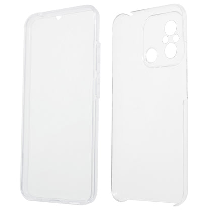 For Xiaomi Redmi 12C 4G Clear Phone Cover TPU Frame + Acrylic Back + PET Screen Protector Phone Case