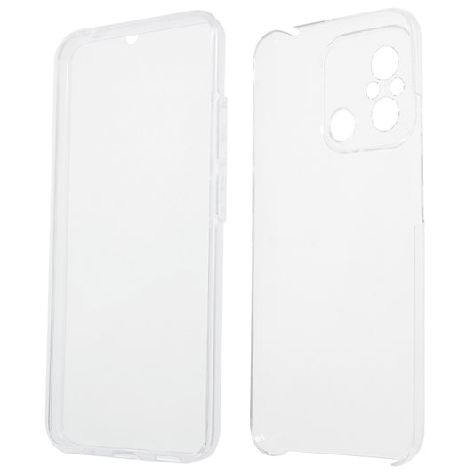 For Xiaomi Redmi 12C 4G Clear Phone Cover TPU Frame + Acrylic Back + PET Screen Protector Phone Case