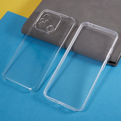 For Xiaomi Redmi 12C 4G Clear Phone Cover TPU Frame + Acrylic Back + PET Screen Protector Phone Case