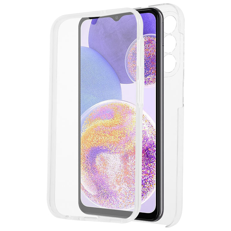 For Samsung Galaxy A24 4G Shockproof Phone Case TPU Frame + Acrylic Back + PET Screen Protector Clear Cover