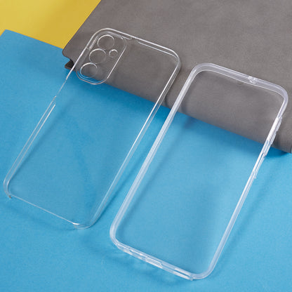 For Samsung Galaxy A24 4G Shockproof Phone Case TPU Frame + Acrylic Back + PET Screen Protector Clear Cover