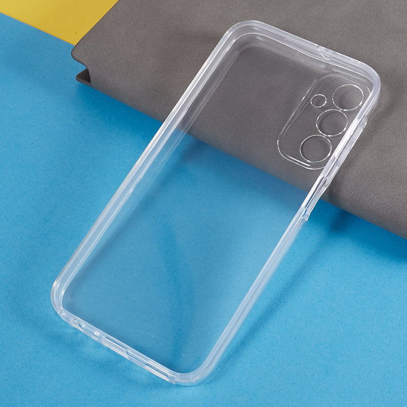For Samsung Galaxy A24 4G Shockproof Phone Case TPU Frame + Acrylic Back + PET Screen Protector Clear Cover