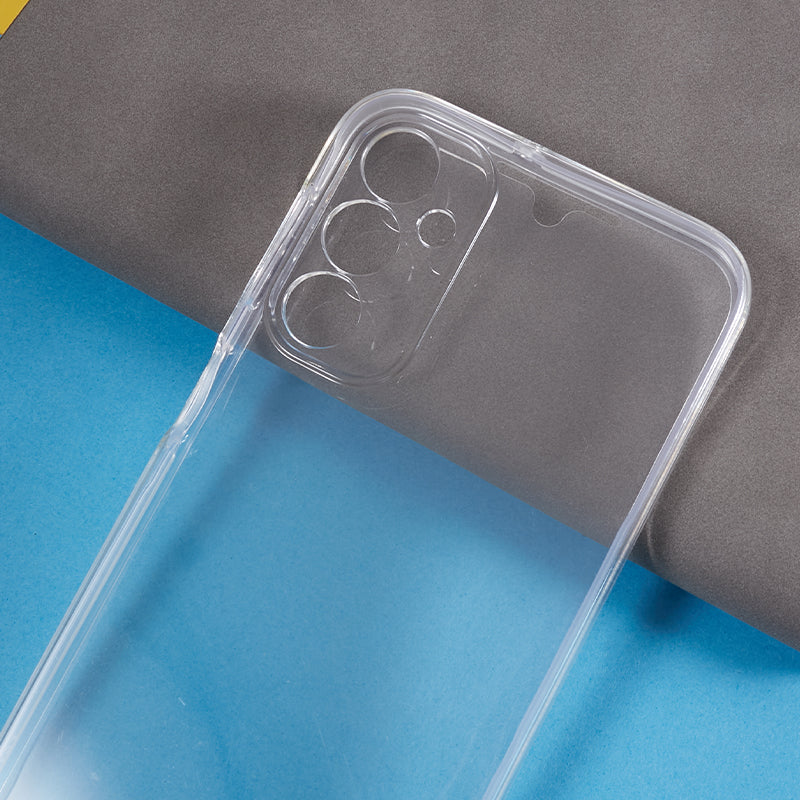 For Samsung Galaxy A24 4G Shockproof Phone Case TPU Frame + Acrylic Back + PET Screen Protector Clear Cover