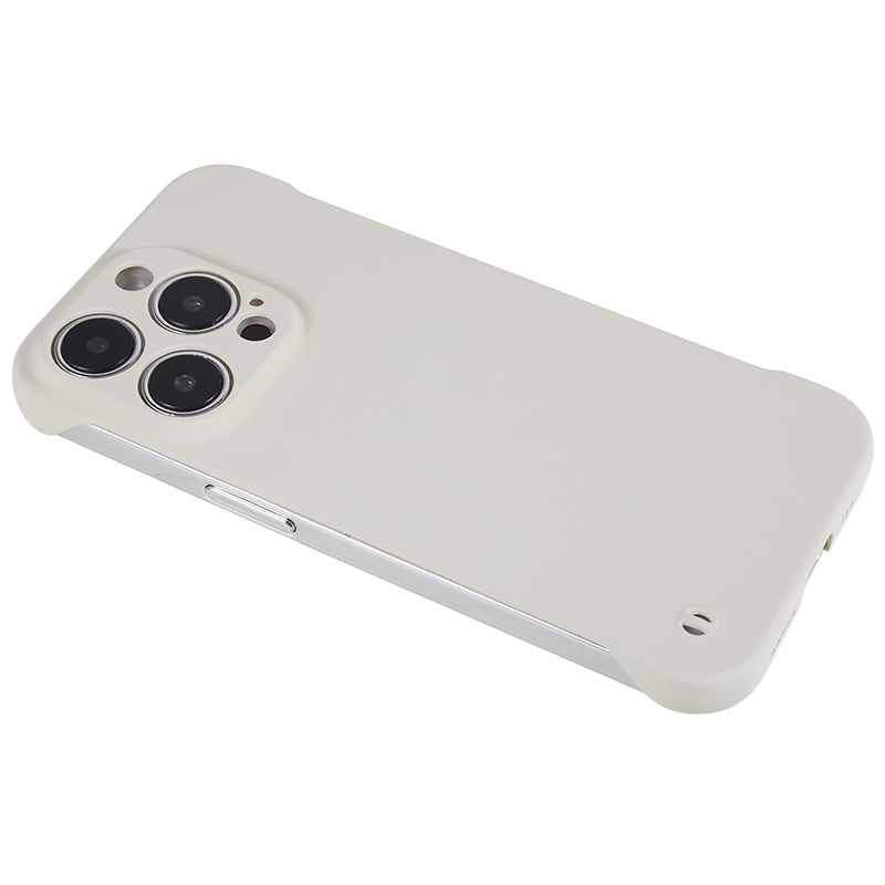 For iPhone 13 Pro Borderless Design Phone Case Rubberized Skin-Touch Hard PC Cover