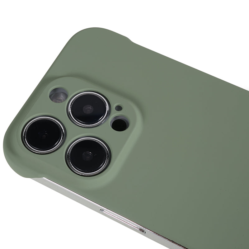 For iPhone 13 Pro Borderless Design Phone Case Rubberized Skin-Touch Hard PC Cover