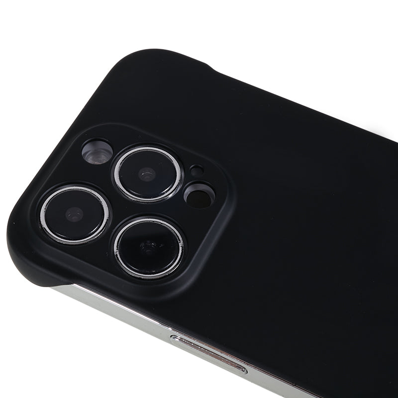 For iPhone 13 Pro Borderless Design Phone Case Rubberized Skin-Touch Hard PC Cover