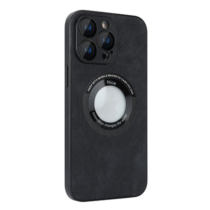 For iPhone 12 Pro Max Magnetic Phone Case PU Leather+PC+TPU Skin-touch Cover with Lens Protector