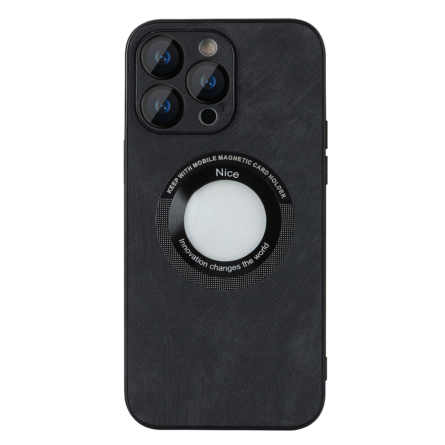 For iPhone 12 Pro Max Magnetic Phone Case PU Leather+PC+TPU Skin-touch Cover with Lens Protector