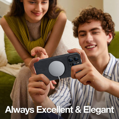 For iPhone 12 Pro Max Magnetic Phone Case PU Leather+PC+TPU Skin-touch Cover with Lens Protector