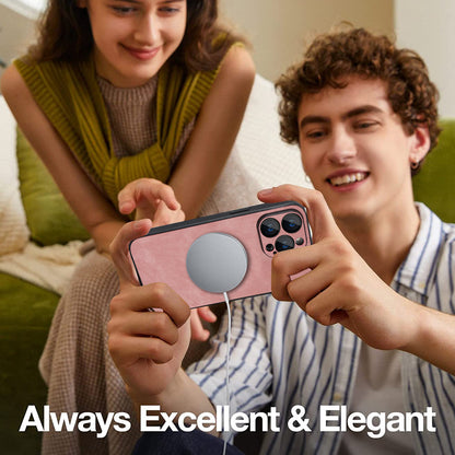 For iPhone 12 Pro Max Magnetic Phone Case PU Leather+PC+TPU Skin-touch Cover with Lens Protector