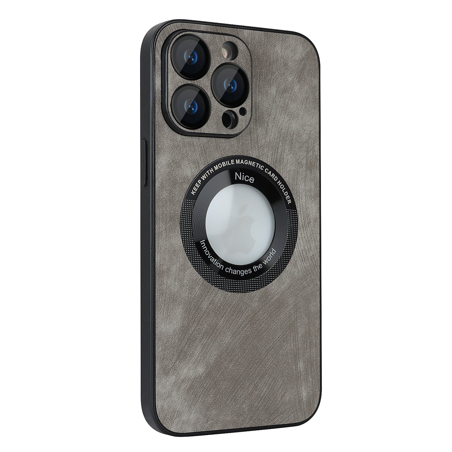 For iPhone 12 Pro Max Magnetic Phone Case PU Leather+PC+TPU Skin-touch Cover with Lens Protector