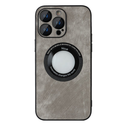 For iPhone 12 Pro Max Magnetic Phone Case PU Leather+PC+TPU Skin-touch Cover with Lens Protector