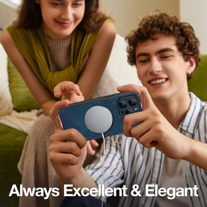 For iPhone 12 Pro Max Magnetic Phone Case PU Leather+PC+TPU Skin-touch Cover with Lens Protector