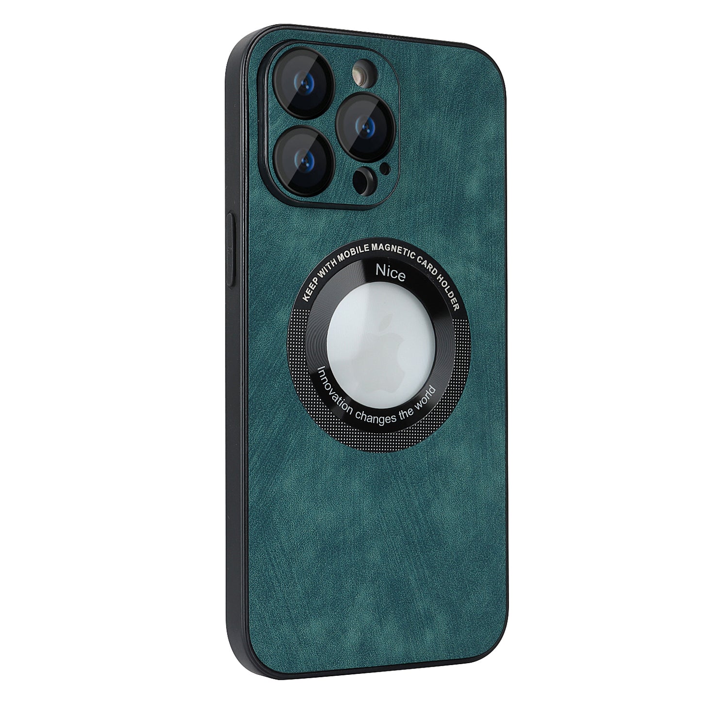 For iPhone 12 Pro Max Magnetic Phone Case PU Leather+PC+TPU Skin-touch Cover with Lens Protector