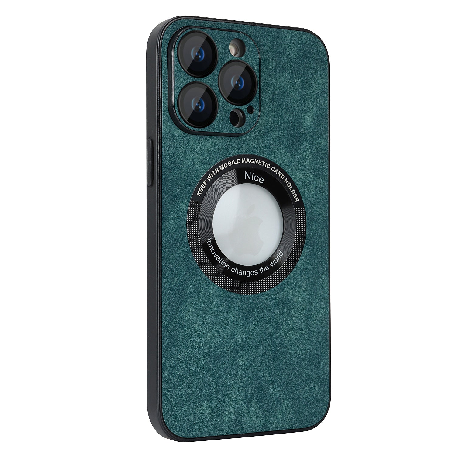 For iPhone 12 Pro Max Magnetic Phone Case PU Leather+PC+TPU Skin-touch Cover with Lens Protector