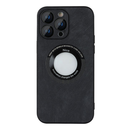 For iPhone 14 Pro Max Magnetic Case Compatible with Magsafe  Skin-touch PU Leather+PC+TPU Phone Cover