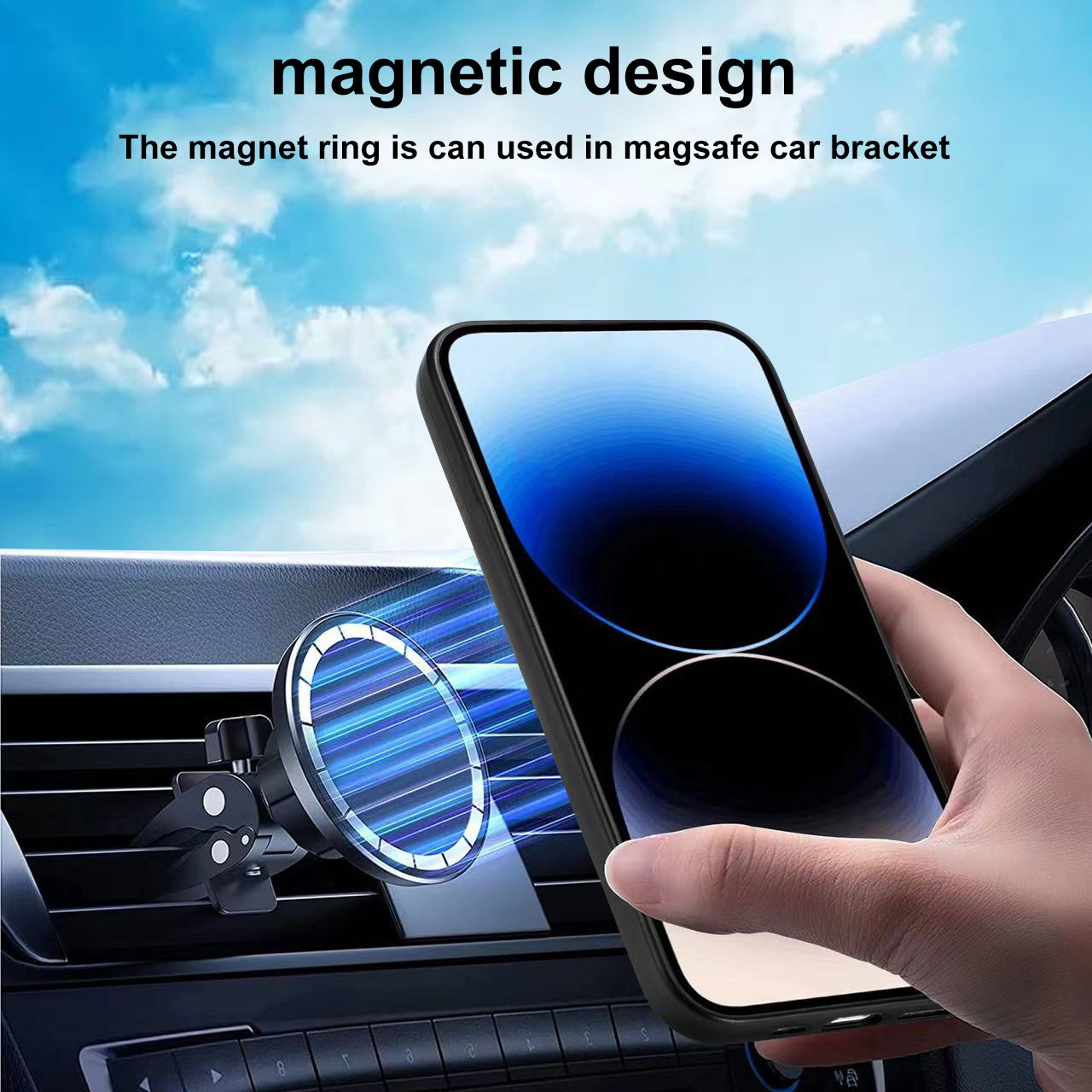 For iPhone 13 Pro Skin-touch PU Leather+PC+TPU Cover Anti-Scratch Magnetic Phone Case with Lens Protector