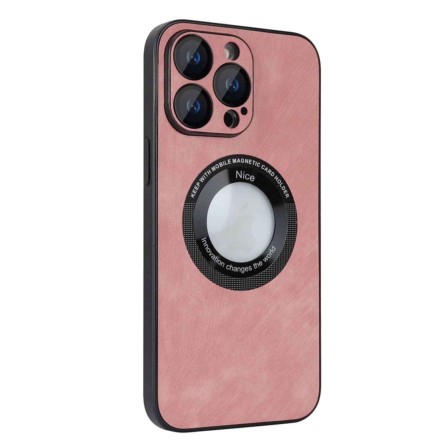 For iPhone 13 Pro Skin-touch PU Leather+PC+TPU Cover Anti-Scratch Magnetic Phone Case with Lens Protector
