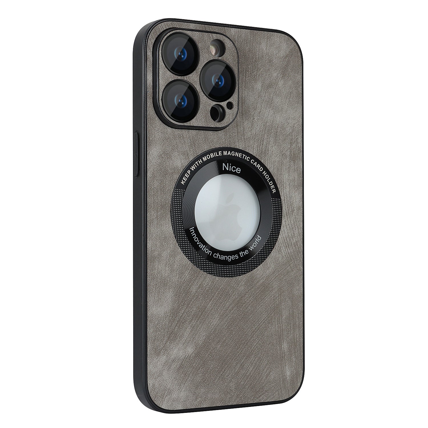 For iPhone 13 Pro Skin-touch PU Leather+PC+TPU Cover Anti-Scratch Magnetic Phone Case with Lens Protector