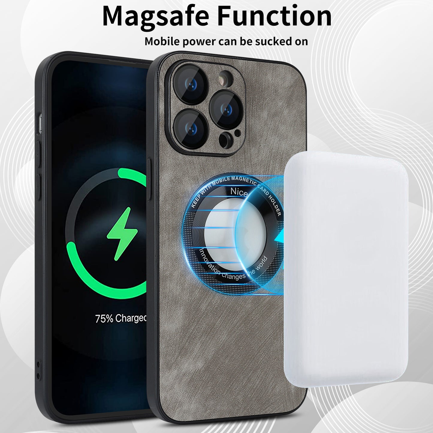 For iPhone 13 Pro Skin-touch PU Leather+PC+TPU Cover Anti-Scratch Magnetic Phone Case with Lens Protector