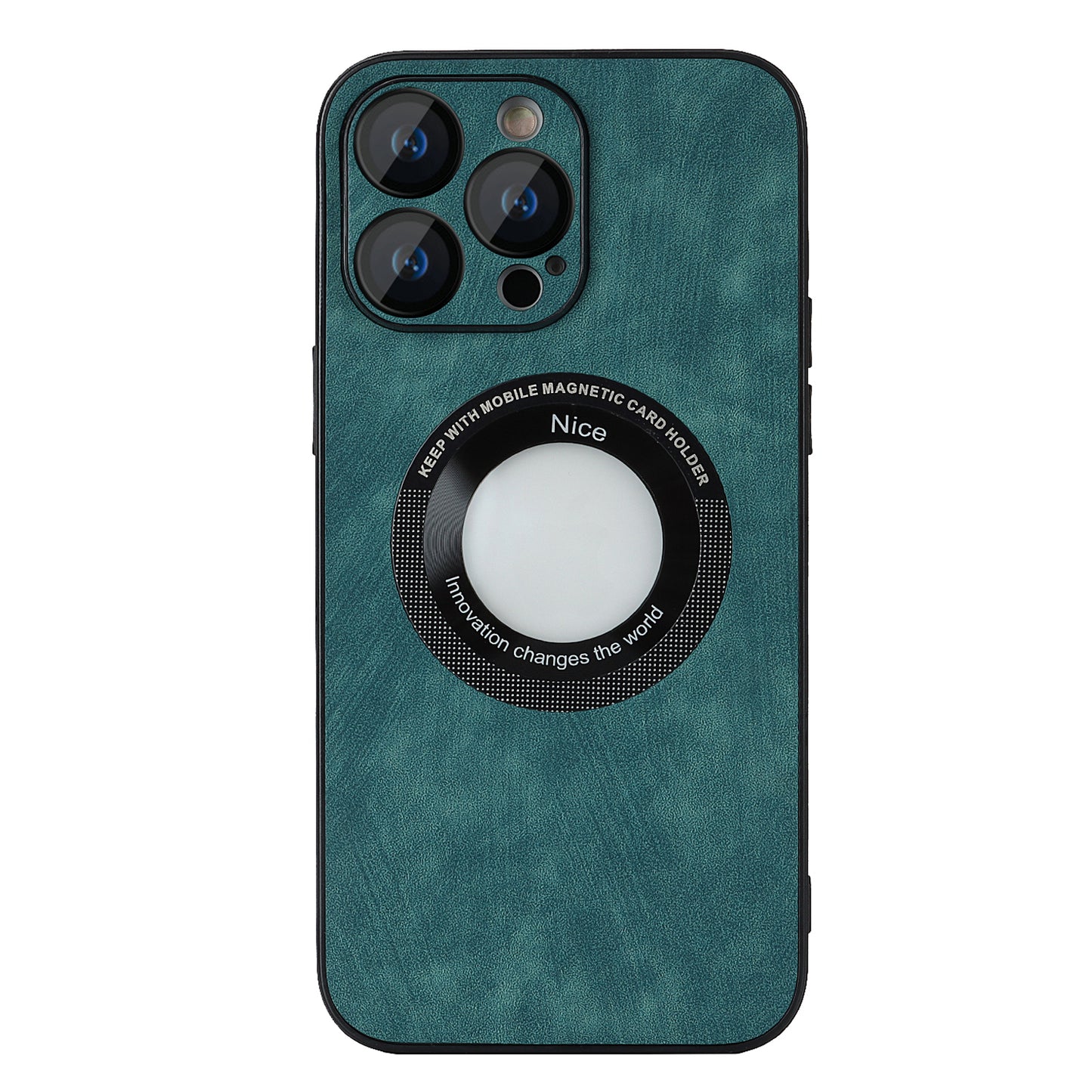 For iPhone 13 Pro Skin-touch PU Leather+PC+TPU Cover Anti-Scratch Magnetic Phone Case with Lens Protector