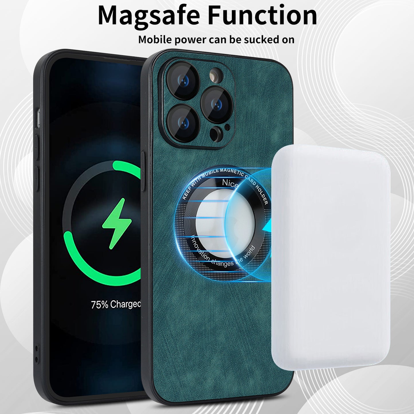 For iPhone 13 Pro Skin-touch PU Leather+PC+TPU Cover Anti-Scratch Magnetic Phone Case with Lens Protector