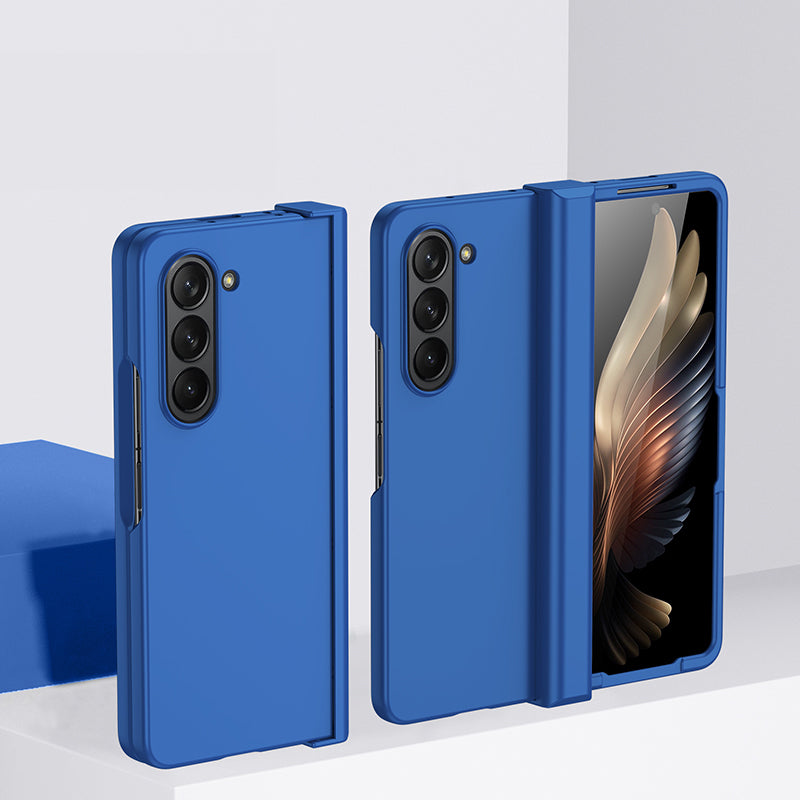 For Samsung Galaxy Z Fold5 5G Hinde Protection PC Phone Case Skin-touch Shockproof Cover
