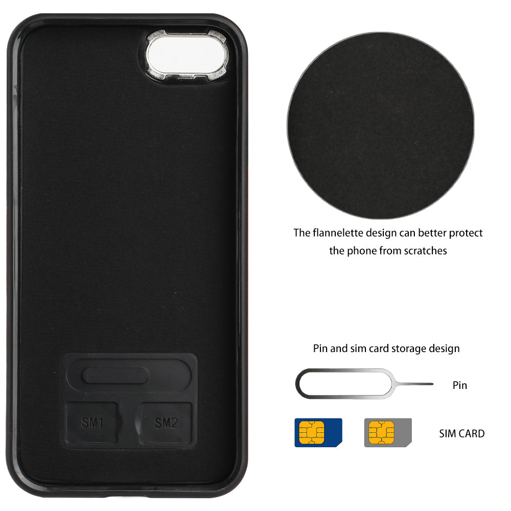 For iPhone SE (2020) / (2022) / 8 / 7 4.7 inch Kickstand Case YB Leather Coating Series-5 Card Holder TPU Phone Cover