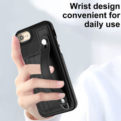 For iPhone SE (2020) / (2022) / 8 / 7 4.7 inch Kickstand Case YB Leather Coating Series-5 Card Holder TPU Phone Cover